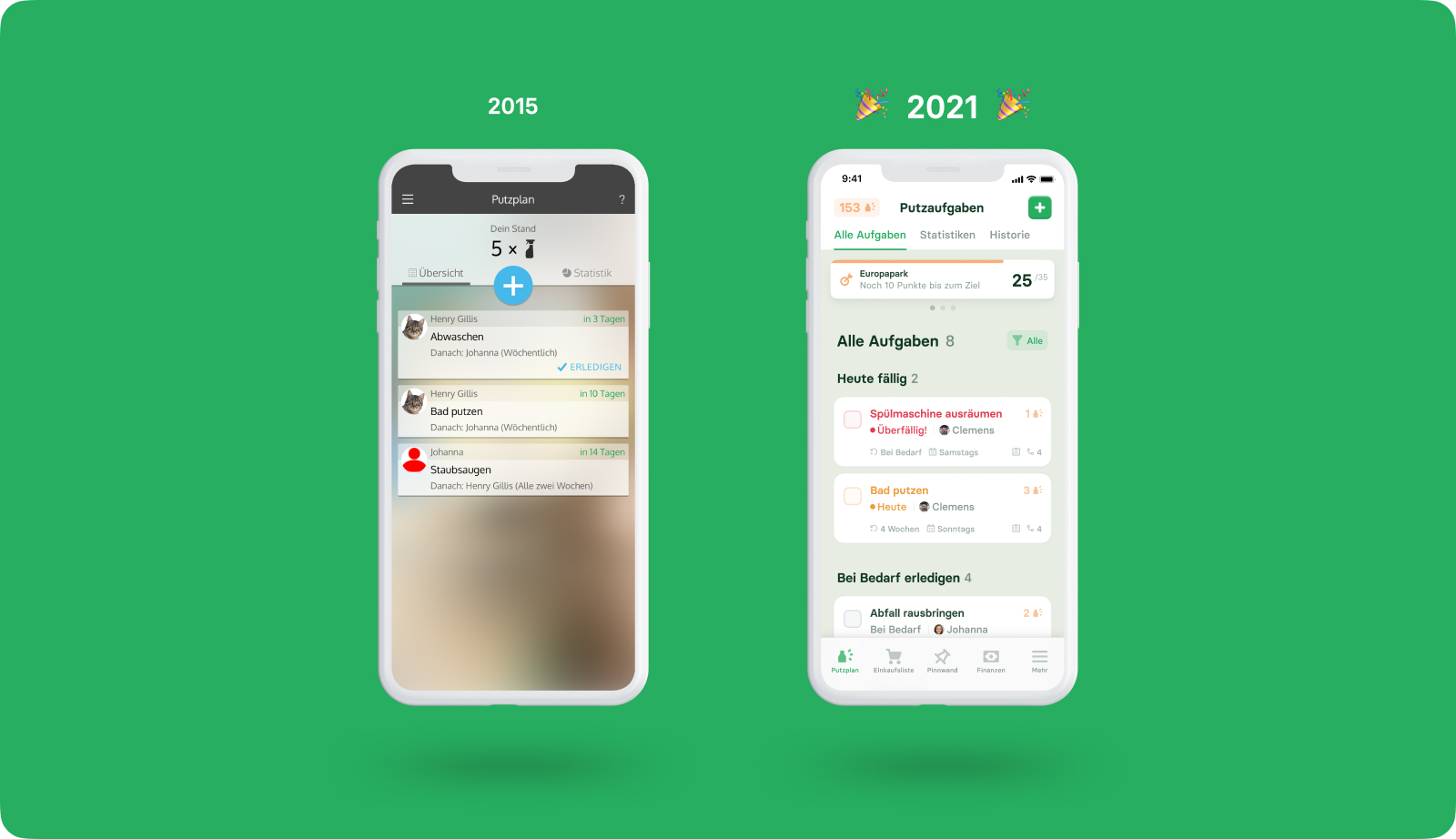 image of the app before and after